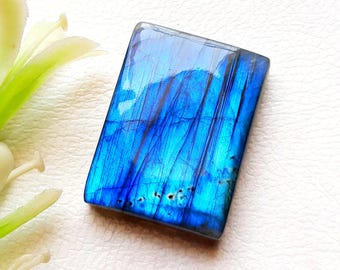 Natural Blue Labradorite Cabochon Loose Gemstone For Jewelry Making, AAA+ Natural Blue Labradorite Cabochon For Wire Wrap - 23330-23333
