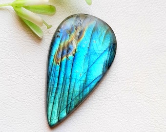 BIG Multi Labradorite Cabochon Loose Gemstone, Top Quality AAA+ RARE Multi Labradorite Cabochon Gemstone For Jewelry Making, Pendant- 6178