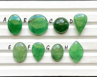 Green Strawberry Quartz Cabochon Loose Gemstone For Jewelry Making, AAA+ Natural Green Strawberry Quartz Gemstone For Wire Wrap -28819-28826