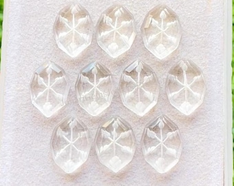 Himalayan Clear Quartz Precision Hand Cut And Carved 10X14 MM Marquise Shape Gemstone 5 Pcs Lot For Jewelry Making