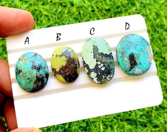 Rare Black Jack Turquoise Cabochon For Jewelry, Natural Black Jack Turquoise Cabochons Loose Gemstone Used for jewelry Making - 36532-36535