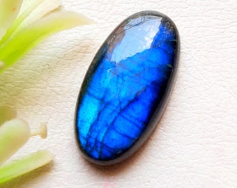 Natural Blue Labradorite Cabochon Loose Gemstone For Jewelry Making, AAA+ Natural Blue Labradorite Cabochon For Wire Wrap - 23064-23067