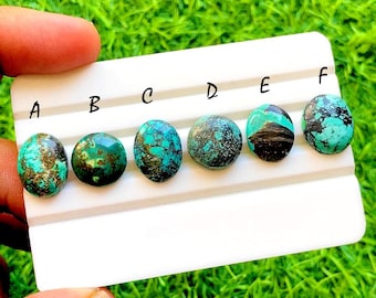 Rare Black Jack Turquoise Cabochon For Jewelry, Natural Black Jack Turquoise Cabochons Loose Gemstone Used for jewelry Making - 36558-36563