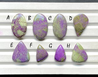 NEW Stichtite With Purpurite Cabochon Loose Gemstone For Jewelry Making, AAA+ Natural Stichtite With Purpurite For Wire Wrap - 30231-30238