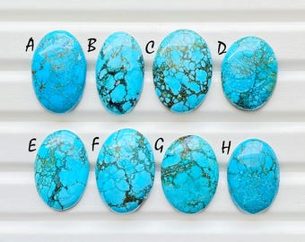 Selected Magnesite Turquoise Cabochon Loose Gemstone For Jewelry Making, AAA+ High Polish Magnesite Turquoise For Wire Wrap - 24794-24801