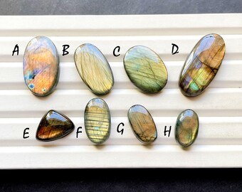 NEW Copper Labradorite Cabochon Loose Gemstone, AAA+ Natural Copper Labradorite Cabochon For Handmade Jewelry and Wire Wrap- 29909-29916