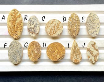 Psilomelane Dendritic Cabochon Loose Gemstone For Jewelry Making, AAA+ Natural Psilomelane Dendritic Cabochon For Wire Wrap - 33344-33353