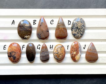 NEW Honey Dendritice Cabochon Loose Gemstone For Jewelry Making, AAA+ Natural Honey Dendritice Cabochon For Wire Wrap - 30524-30533