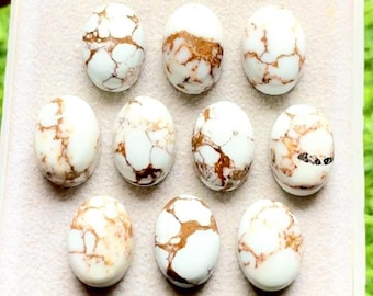 New Wild Horse Jasper 10x14 MM Oval Shape Smooth Calibrated Cabochon With Flat Back Loose Gemstone 10 Pieces Lot For Jewelry Making