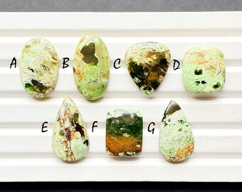 Chrome Chalcedony  Cabochon Loose Gemstone For Jewelry Making, AAA+ Natural Chrome Chalcedony For Handmade Jewelry & Wire Wrap - 28191-28197