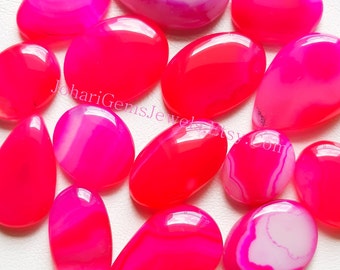 New Pink Agate Cabochon Wholesale Lot By Weight With Different Shapes And Sizes Used For Jewelry Making