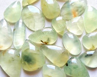 Natural Prehnite Cabochon, Wholesale Lot Prehnite Cabochon By Weight With Different Shapes and Size Cabochon Used For Jewelry Making