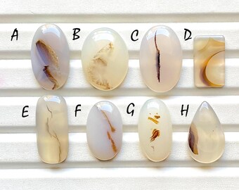 Selected Scenic Agate Cabochon Loose Gemstone For Jewelry Making, AAA+ Natural Scenic Agate Gemstone For Wire Wrap - 32793-32800