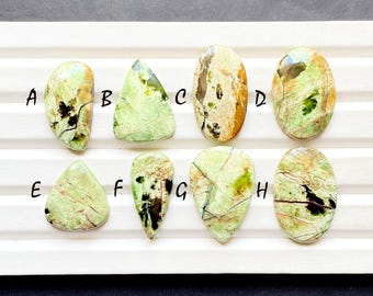 Chrome Chalcedony  Cabochon Loose Gemstone For Jewelry Making, AAA+ Natural Chrome Chalcedony For Handmade Jewelry & Wire Wrap - 28198-28205