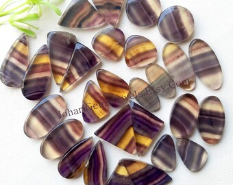 MULTI FLUORITE PAIR Cabochon Wholesale Lot By Weight With Different Shapes And Sizes Used For Jewelry Making