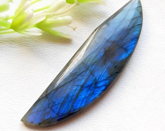 BIG Multi Color Labradorite Cabochon Loose Gemstone For Jewelry Making | Size : 77X22X7 MM | AAA+ Natural Multi Color Labradorite - 21747