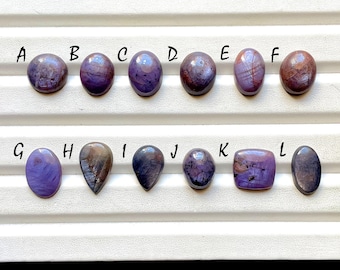 Rare Purple Star Sapphire Cabochon With Flat Back Loose Gemstone For Jewelry Making, AAA+ Natural Sapphire Gemstone Lot - 33023-33034