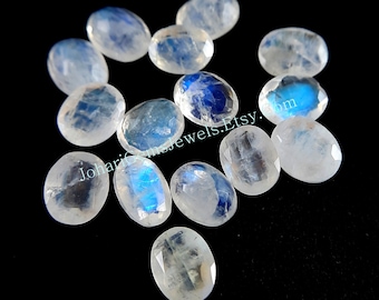 Natural Rainbow Moonstone Oval Shape Gemstone, 10Pcs Lot CALIBRATED 8x10mm Oval Moonstone For Jewelry Making, Ring , Tiny Pendant, Charms