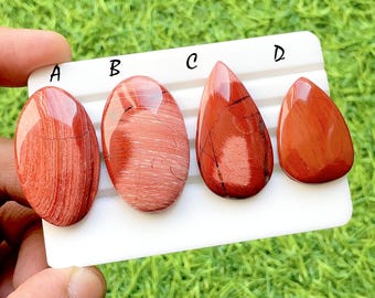 Red Snake Skin Jasper Cabochon Loose Gemstone For Jewelry Making, AAA+ Natural Red Snake Skin Jasper Cabochon For Wire Wrap - 35184-35187