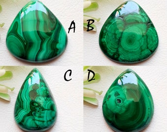 MALACHITE Cabochon Pierre précieuse en vrac, AAA+ Cabochon malachite hautement polonais pour bijoux faits à la main et wirewrap - 7747-7750