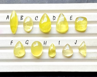 NEW Lemon Quartz Cabochon Loose Gemstone For Jewelry Making, AAA+ Natural Lemon Quartz Gemstone Cabochon For Wire Wrap - 34093-34102