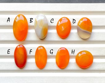 Selected Carnelian Cabochon Loose Gemstone For Jewelry Making, AAA+ Natural Carnelian Cabochon For Handmade Jewelry & Wire Wrap 30561-30568