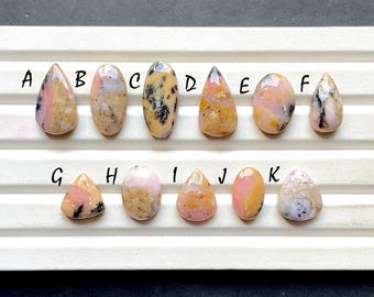 Strawberry Pink Opal Cabochon Loose Gemstone For Handmade Jewelry, AAA+ Natural Pink Opal For Jewelry Making And Wire Wrap - 32472-32482