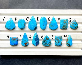 Selected Magnesite Turquoise Cabochon Loose Gemstone For Jewelry Making, AAA+ High Polish Magnesite Turquoise For Wire Wrap - 31807-31819