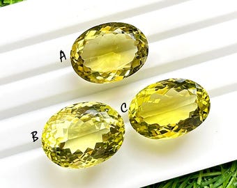 Lemon Topaz Green Gold Gemstone Faceted Loose Gemstone For Jewelry, AAA+ Natural Lemon Topaz Gemstone For Handmade Jewelry - 25348-25350