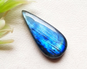 Natural Blue Labradorite Cabochon Loose Gemstone For Jewelry Making, AAA+ Natural Blue Labradorite Cabochon For Wire Wrap - 27555-27558