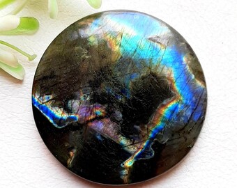 Electric Big SPECTROLITE LABRADORITE Cabochon Loose Gemstone, AAA+ High Quality Multi Spectrolite Labradorite For Handmade Jewelry - 7102