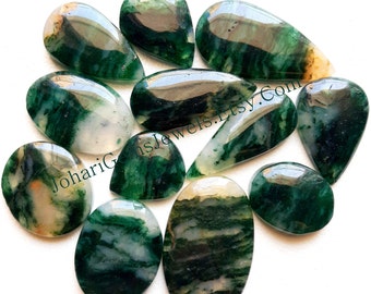 Green Aventurine Wholesale Lot Cabochon By Weight With Different Shapes And Sizes Used For Jewelry Making