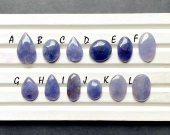 IOLITE Cabochon Loose Gemstone For Jewelry Making, Natural Iolite Gemstone Cabochon For Handmade Jewelry And Wire Wrap - 31052-31063