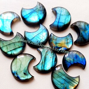 AAA+ Blue and Multi Both Fire Labradorite Moon Loose Gemstone For Jewelry Making