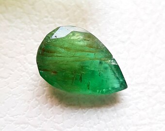 EMERALD Faceted Loose Gemstone For Jewelry Making | Size : 11X8X4 MM | Natural Faceted Emerald For Handmade Jewelry - 7255