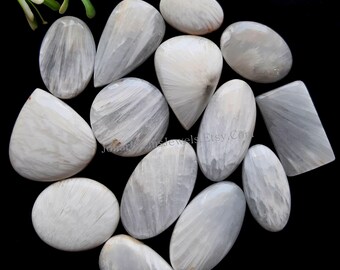 Natural Scolecite Cabochon, Wholesale Lot Cabochon By Weight With Different Shapes And Sizes Used For Jewelry Making