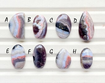 NEW Pink Crazy Lace Agate Cabochon Loose Gemstone For Jewelry Making, AAA+ Natural Pink Crazy Lace Agate For Wire Wrap - 27324-27331