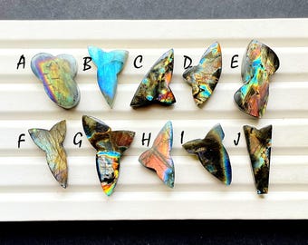 New Finland SPECTROLITE LABRADORITE Fancy Shape Cabochon Loose Gemstone, AAA+ Natural Spectrolite Labradorite For Wire Wrap - 27650-27659