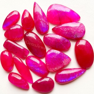 New RARE Pink Rainbow Moonstone Cabochon Lot, Pink Moonstone Wholesale Lot By Weight With Different Shapes And Sizes Used For Jewelry Making