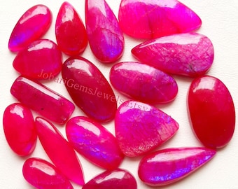 New RARE Pink Rainbow Moonstone Cabochon Lot, Pink Moonstone Wholesale Lot By Weight With Different Shapes And Sizes Used For Jewelry Making