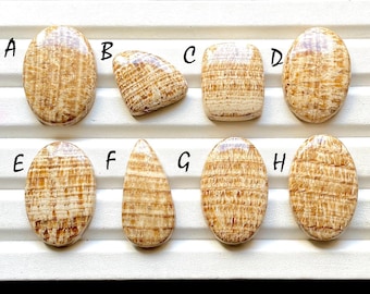 Selected Aragonite Cabochon Loose Gemstone For Jewelry Making, AAA+ Natural Aragonite Cabochon Gemstone For Wire Wrap - 33488-33495