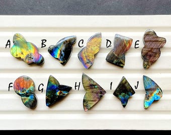 New Finland SPECTROLITE LABRADORITE Fancy Shape Cabochon Loose Gemstone, AAA+ Natural Spectrolite Labradorite For Wire Wrap - 27640-27649