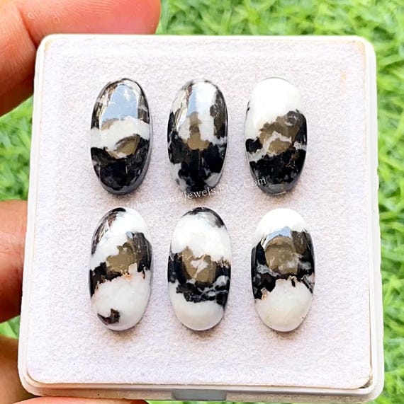 White Buffalo Turquoise 10x20 MM Calibrated Oval Shape With Flat