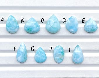 Top Blue LARIMAR Cabochon Loose Gemstone For Jewelry Making, AAA+ Natural Larimar Gemstone Cabochon For Wire Wrap - 26475-26483