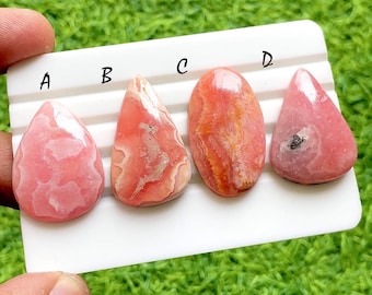 RHODOCHROSITE Cabochon Loose Gemstone, AAA+ Natural Rhodochrosite Cabochon For Handmade Jewelry and Wire wrap - 38204-38207