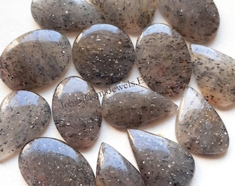 Black Sunstone Wholesale Lot Cabochon By Weight With Different Shapes And Sizes Used For Jewelry Making