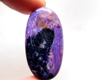 CHAROITE Cabochon Pietra preziosa sciolta per creazione di gioielli / Dimensioni: 43X22X6 MM / AAA+ Pietra preziosa naturale Charoite per gioielli fatti a mano - 11379