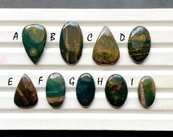 Selected Blood Stone Cabochon Loose Gemstone For Jewelry Making, AAA+ Natural Blood Stone Cabochon Gemstone For Wire Wrap - 30185-30193