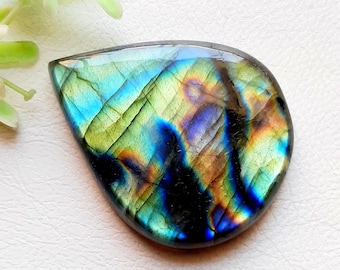 BIG Multi Labradorite Cabochon Loose Gemstone, Top Quality AAA+ RARE Multi Labradorite Cabochon Gemstone For Jewelry Making, Pendant- 6180