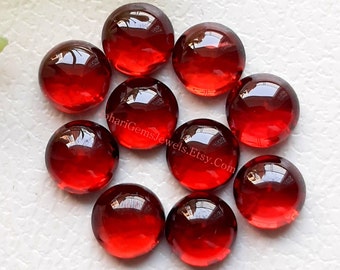 Natural Mozambique Garnet 6 MM Round Cabochon | 10 Pieces Lot | Natural Mozambique Garnet Calibrated Gemstone For Jewelry Making
